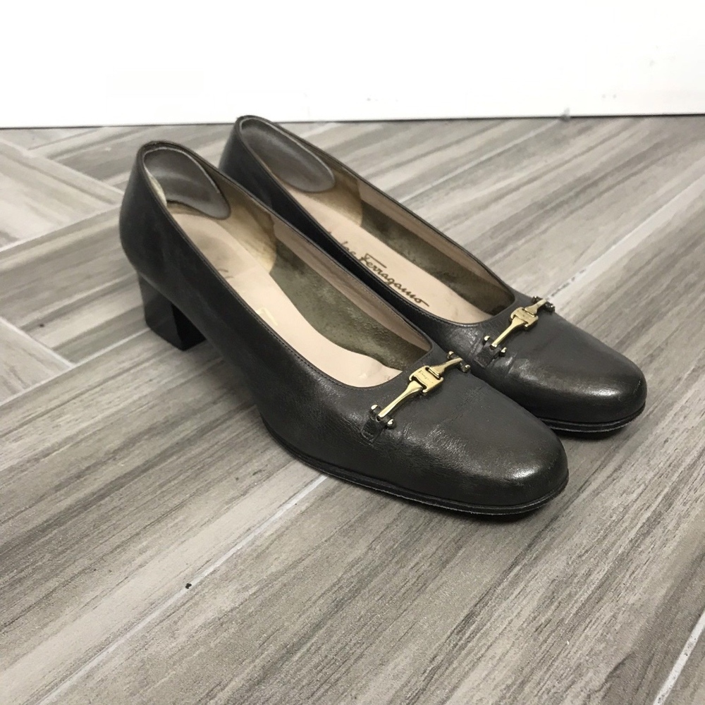 Salvatore Ferragamo Womens Block Heels 7.5 AA